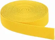uxcell Elastic Bands for Sewing 2.5cm x 4.6m Yellow Knit Elastic Spool High Elasticity for Wigs, Waistband, Pants, Craft DIY Projects