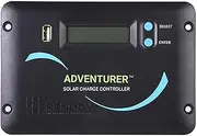 Renogy Adventurer 30A 12V/24V Negative Ground PWM Flush Mount Charge Controller with LCD Display, Compatible with Sealed, Gel, Flooded and Lithium Batteries