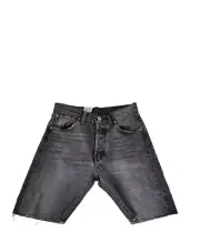 Levi's 501 Shorts Mens 28 Gray Buttonfly Stretch Cut Offs NEW