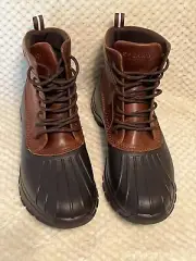 SPERRY Mens Duck Float Lace Up Rain Snow Boot Brown Size 9M NEW WITH BOX!
