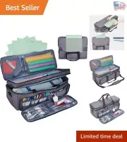Compact Carrying Case for Cricut Machines - Fits Explore Air 2/3, Maker - Grey
