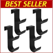 4 Heavy-Duty Pool Fence Hooks - Easy Slide-On Installation for Efficient Storage