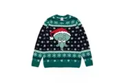 SpongeBob SquarePants Mens Squidward Christmas Jumper (Green) - UTNS7234