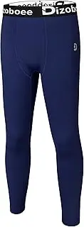 [Dizoboee] Boys Compression Pants Leggings Tights for Sports Youth Kids Athletic Basketball Base Layer