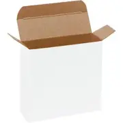4 1/4 x 1 1/4 x 4 1/4" White Reverse Tuck Folding Cartons 500/Case