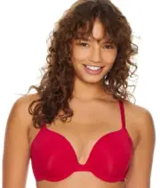 OnGossamer PERSIAN RED Sleek Micro Seamless Push Up Bra, US 34A, UK 34A