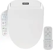 KERDE P30B Smart Bidet Toilet Seat - Dual Control (Side Panel & Remote), Warm Water Wash, Heated Seat, Warm Air Dryer, LED Night Light,Existing Toilets Electric Bidet Elongated Electronic Heated