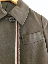 在飛比找Yahoo!奇摩拍賣優惠-日本 MERVEILLE H. 灰色西裝毛料外套