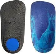 [Generic] 3/4 Orthotics Shoe Insoles High Arch Supports Shoe Insoles for Plantar Fasciitis, Flat Feet, Over-Pronation, Relief Heel Spur Pain (Blue+Black, 157cm)