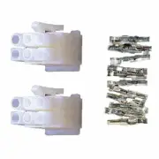Molex Female 6 Pin Square Arcade Pinball Plugs with Pins - .093 - Set of 2
