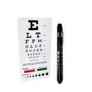 Medical Diagnostic Penlight Pupil Gauge + Snellen Eye Sight Chart Ophthalmology