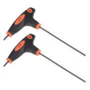 2.5mm Hex Key T-Handle Dual End Wrench Spanner, Metric S2 Steel 2 Pcs