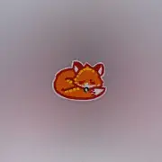 Napping Fox Patch — Iron On Badge Embroidered Motif — Cute Sleeping Animal Tail