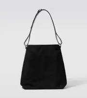 [Dries Van Noten] Dries Van Noten Leather-trimmed canvas shoulder bag