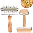 2 Pieces Pizza Dough Roller Dough Docker Stainless Steel Dough Docker and ☀