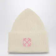[Off-white™] White Wool Cap With Logo One size White