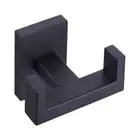 Black Coat Hook Square Bath Towel Bar Towel Rack Bathroom Bathroom Wall Indoor