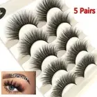 Wispy Flared Eye Lash Extension Crisscross False Eyelashes 6D Faux Mink Hair