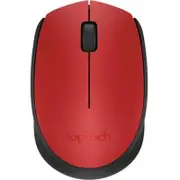 Logitech M171 Mouse - Radio Frequency - USB - Red, Black - Wireless - 1000 dpi - Scroll Wheel - Symmetrical