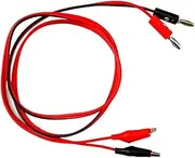 1pair Banana Cable to Turn Alligator Clip Test Power Supply Test Line 1 Meter Length Red/Black 2pcs Per Pair