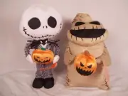 2 Disney Plush Greeter Nightmare Before Christmas Oogie Boogie Jack Skellington