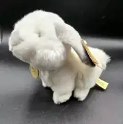 Miyoni by Aurora Lop Bunny Rabbit White/Gray Plush Stuffed Animal Easter NEW