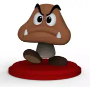 UNPAINTED Mario Brothers Bros Goomba 3D Printed Model Kit 4" Tall (3-22)