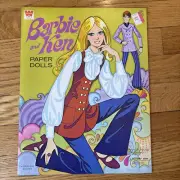 Vintage Whitman 1970 BARBIE & KEN Paper Doll Book No. 1986 UNCUT MINT!!
