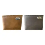 ZEP-PRO Georgia Southern Eagle College Brown/Gray Leather Bifold Passcase Wallet