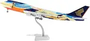 Pre-Built Model Aircraft for Singapore Airlines B747-400 9V-SPL 1:200 Diecast Model Airplane – 35cm Scale Collectible Aircraft with Stand Miniature Airplane Model