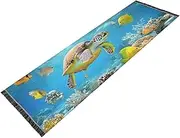YXYZRMY Washable Runner Rug Underwater Turtle Fish Coral 2’ x 6’ Non Slip Runner Rug for Hallways Entryway Bedroom Floor Carpet Runner- Soft Thin Mat with Rubber Backing for Family Pet