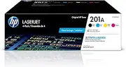 HP 201A Black, Cyan, Magenta, Yellow Toner Cartridges (4-Pack) | Works with HP Color Laserjet Pro M252, HP Color Laserjet Pro MFP M277 Series | CF400AQ1