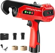 Portable Electric Plant Tie Machine, Garden Vineyard Binding Tape Machine with 2 Roll Tapes, 2 Batteries, Tying Machine Tape Tool, 25mm Binding Diameter, for Tomatoes/Grapes/Vegetable