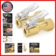 2-Pack Quick Connect Locking Tire Air Chucks - 250 PSI for Easy Inflation