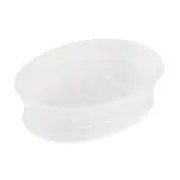 InterDesign Franklin Soap Dish, Clear Frosted