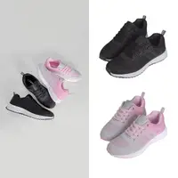 在飛比找momo購物網優惠-【FUFA Shoes 富發牌】極簡飛織輕量透氣休閒鞋-黑/