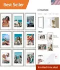 Versatile 11x17 Picture Frame Set: 9 Frames with Mat & Without for Wall Display