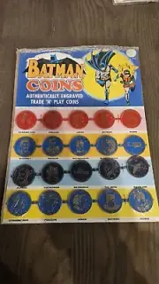 Vintage 1966 Batman Transogram Coins Sealed