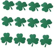 HOMSFOU 12pcs Shamrock Applique Iron Patches for Clothes Green Embroidered Shamrock Shaped Patches for DIY Crafts and Decorative Repairs Easy to Apply for Clothing and Accessories