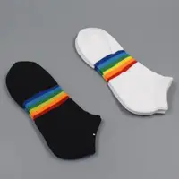 在飛比找ETMall東森購物網優惠-襪子男加厚毛巾底彩虹吸汗束腰