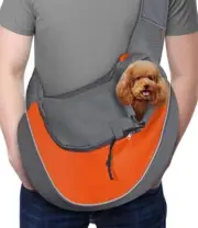 Pet Dog Sling Carrier Bag Mesh Puppy Carry Pack Shoulder Backpack Travel ~Small