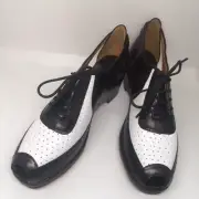 RE-MIX 1950s Vintage Ladies shoes Spectator Wedges Open toe Lace up s BNWT 36.5