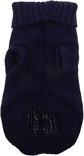 EXHUMKY Thick Warm Knitted Dog Sweater for Small Breeds Stylish Turtleneck Pet Apparel Cozy Yarn Material Easy to Wear
