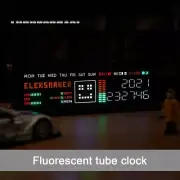 WFD Creative Desktop Clock Retro Pseudo-Fluorescent Tube Clock Electronic Clock