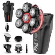 Head Shavers for Bald Men, 5-in-1 Magnetic Electric Razor Grooming Kit, 7D He...