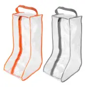 2pcs Tall Boots Storage Bag, Dust Proof Boots Bag for Home Travel, Gray Orange