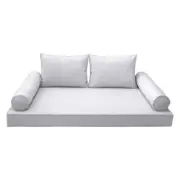*COVER ONLY*-Style1 Daybed Mattress Bolster Pillow Covers Piped Trim Queen-AD105