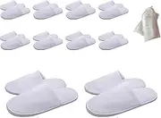 ROYGGBP 10 Pairs Spa Slippers, Luxury Velvet Slippers Non Slip Guests Flip Flop Ideal for Travel Home Hotel Nail Salon Use, Fits Up to US Men Size 11 & US Women Size 12