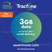 TracFone Smartphone Plan 3GB DATA ONLY - QUICK Added Directly to your Phone USA