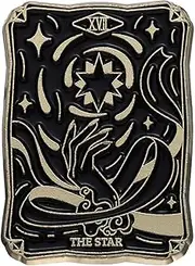 [BirtyQV] Retro creative tarot shape metal brooch cartoon geometric sun and moon badge